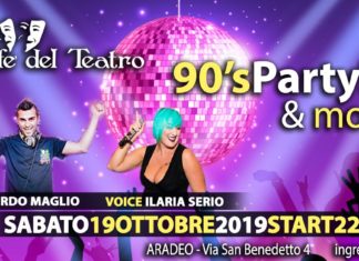 Sabato 90’s party & more at caffè del teatro