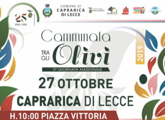 A Caprarica la III edizione della Camminata tra gli Olivi, iniziativa nazionale dell’Associazione Città dell’Olio