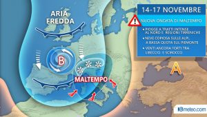 Meteo, settimana critica per l'Italia: pioggia, neve e burrasche di vento - Corriere Salentino