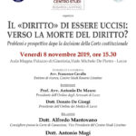 "Il diritto di essere uccisi: verso la moret del Diritto?", se ne discute in un convegno a Lecce - Corriere Salentino