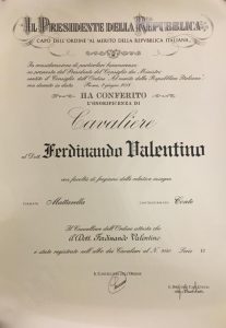 Fernando Valentino cavaliere della Repubblica - Corriere Salentino