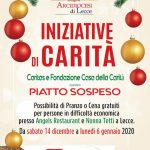 Piatto sospeso e Happy Christmas: le iniziative natalizie della Caritas di Lecce - Corriere Salentino