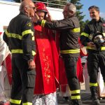 Santa Barbara, cerimonia anche a Tricase. Donato casco rosso a mons. Angiuli - Corriere Salentino