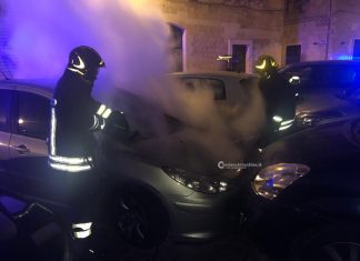 Auto in fiamme in provincia, brucia la Fiesta di un operaio: si sospetta l’atto doloso