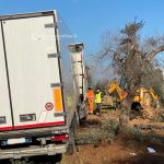 Tir sfonda il guardrail e finisce nei campi, traffico e disagi sulla Lecce-Brindisi - Corriere Salentino