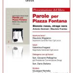 “Parole per Piazza Fontana”, domani a Lecce un incontro con gli autori del libro - Corriere Salentino