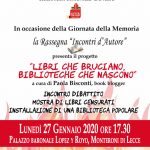 "Libri che bruciano, Biblioteche che nascono", il 27 gennaio a Monteroni si inaugura la Mostra dei libri censurati - Corriere Salentino