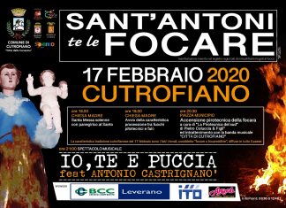 A Cutrofiano questa sera si festeggia Sant’Antonio da Padova con la Focara, spettacoli e concerti