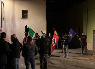 Il corteo di Casapound a Surbo per ricordare le vittime delle Foibe