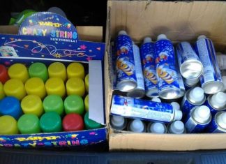 Schiuma di Carnevale negli occhi, finisce in pronto soccorso. Sequestrata merce irregolare