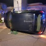Schianto all’incrocio con un furgoncino, vettura si ribalta: paura per le strade del paese - Corriere Salentino