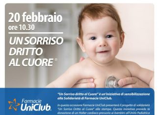 “Un Sorriso Dritto al Cuore”, domani la presentazione dell’iniziativa di Farmacie UniClub
