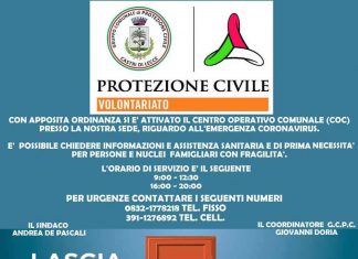 Attivo il Centro Operativo Comunale a Castrì