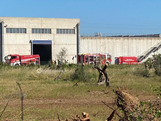 Principio d'incendio nella discarica, fumo in uno dei biotunnel: limitati i danni - Corriere Salentino
