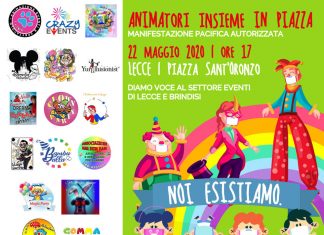 “Noi esistiamo. Animatori insieme in Piazza”, venerdì 22 maggio manifestazione pacifica in piazza Sant’Oronzo
