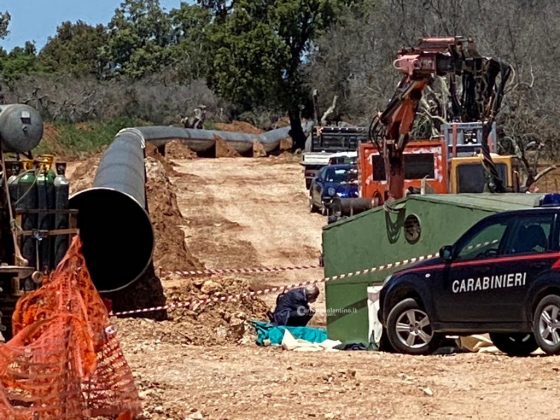 Tragico incidente sul lavoro, giovane operaio muore schiacciato nel cantiere del metanodotto - Corriere Salentino