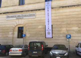 Anniversario strage di Capaci: striscione sulla facciata del Rettorato UniSalento
