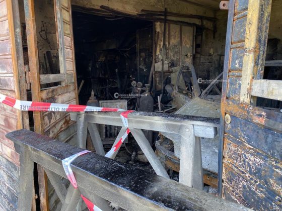 Fiamme all’alba, incendio distrugge Punto e locale adibito ad autocarrozzeria - Corriere Salentino
