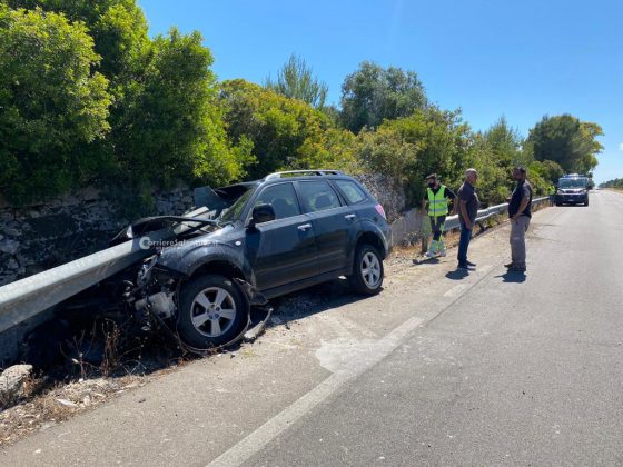 Fuori strada con l'auto, guardrail sfonda il parabrezza: ferito 74enne - Corriere Salentino