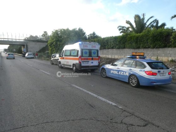 Paura sulla statale: scontro tra auto. Due feriti in ospedale, non sono gravi - Corriere Salentino