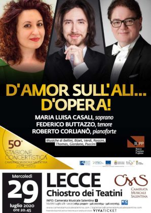 “D'amor sull'ali...d'Opera”, il recital lirico protagonista ai Teatini di Lecce - Corriere Salentino