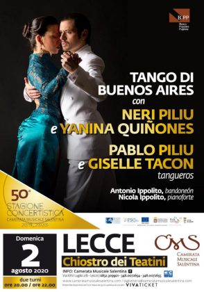 "Tango di Buenos Aires", domenica 2 agosto ai Teatini di Lecce - Corriere Salentino