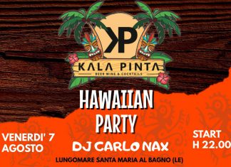 Kalapinta ● Ven 07 Ago ● Hawaian PARTY ● CARLO NAX Dj