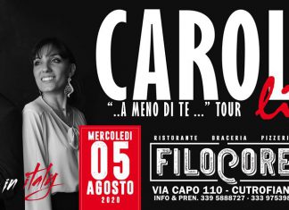 Carola live al Filocore di Cutrofiano