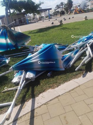 Tromba d'aria in spiaggia, lidi devastati e turisti feriti - Corriere Salentino