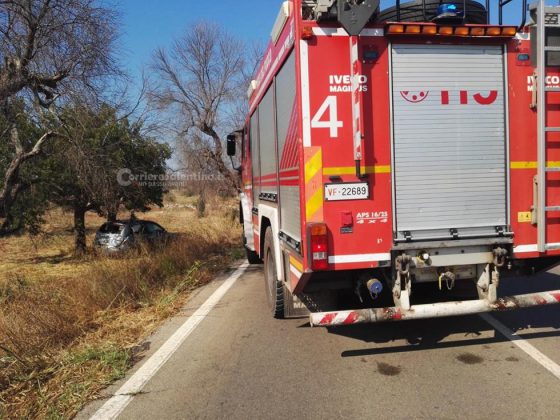 Auto esce fuori strada e si ribalta nelle campagne: due 20enni in codice rosso - Corriere Salentino