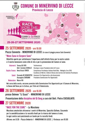 Minervino, domenica 27 settembre la nuova edizione della "Race for the Cure" - Corriere Salentino