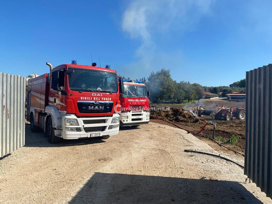 Fuoco nell'azienda agricola: in cenere decine di balle di fieno - Corriere Salentino