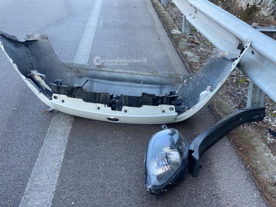 Violento schianto sulla via per il mare: Panda accartocciata. Due feriti in codice rosso al "Fazzi" - Corriere Salentino