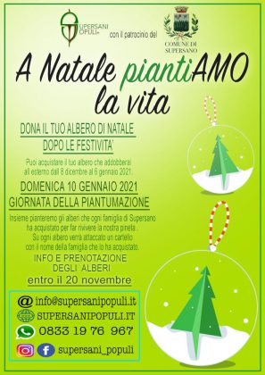 "Supersani Populi APS": a Natale piantiAMO la vita - Corriere Salentino