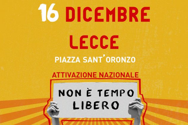 "Non è tempo libero", domani sit-in di protesta in piazza Sant'Oronzo - Corriere Salentino