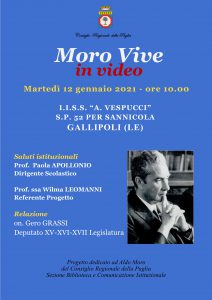 “Moro Vive” domani gennaio incontro con gli studenti del “Vespucci” di Gallipoli - Corriere Salentino