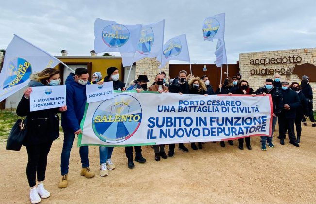 Depuratore di Porto Cesareo, sit-in per l’attivazione della rete fognaria - Corriere Salentino