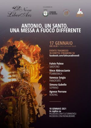 "Antonio. Un Santo. Una messa a fuoco differente", evento-concerto in diretta streaming dal Teatro Comunale di Novoli - Corriere Salentino