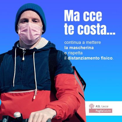 "Ma cce te costa": la campagna dell'Asl Lecce per l'uso corretto della mascherina - Corriere Salentino