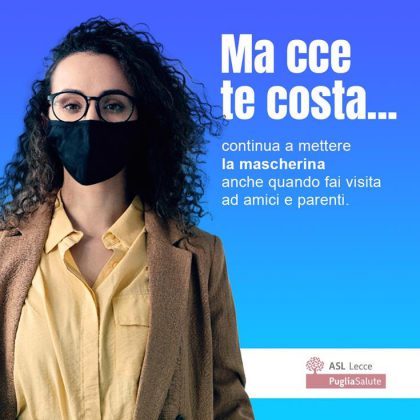 "Ma cce te costa": la campagna dell'Asl Lecce per l'uso corretto della mascherina - Corriere Salentino