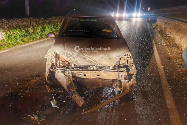 Alcol nel sangue 4 volte oltre il limite, perde il controllo dell'auto e si schianta contro un muretto - Corriere Salentino