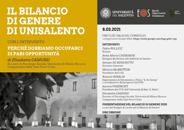 “Perché dobbiamo occuparci di pari opportunità", l'8 marzo la presentazione del primo "Bilancio di Genere" Unisalento - Corriere Salentino