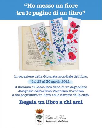 Lecce, un segnalibro floreale in omaggio nelle librerie cittadine - Corriere Salentino