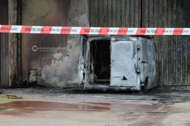 Incendio doloso nel basso Salento, distrutto dal fuoco il furgone di un agricoltore - Corriere Salentino