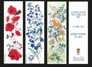 Lecce, un segnalibro floreale in omaggio nelle librerie cittadine