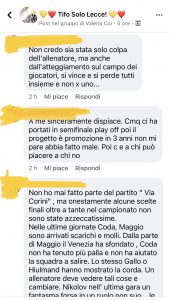 Sticchi Damiani: “Ripartire senza dare nulla per scontato”. Il popolo del web si divide sull’esonero Corini - Corriere Salentino