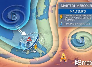 3bmeteo.com: “Tornano piogge e temporali, rischio nubifragi su parte d’Italia”