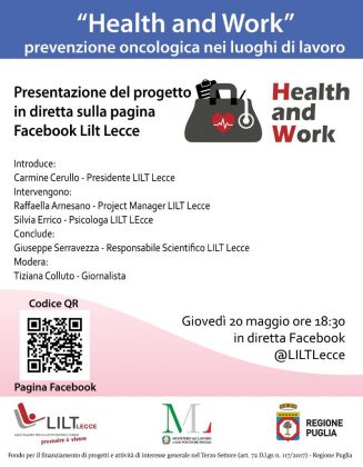 “Health and Work”, giovedì 20 maggio la presentazione del nuovo progetto della Lilt di Lecce - Corriere Salentino