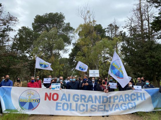 “Basta sfregi al Salento”. A Veglie la manifestazione del MRS contro l’eolico selvaggio - Corriere Salentino