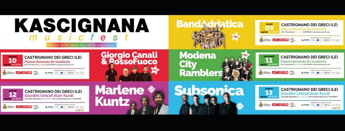 Kascignana music fest: tra i dibattiti e i super live, anche la mostra “Storie di ordinari successi” e i laboratori interculturali per i piccoli - Corriere Salentino